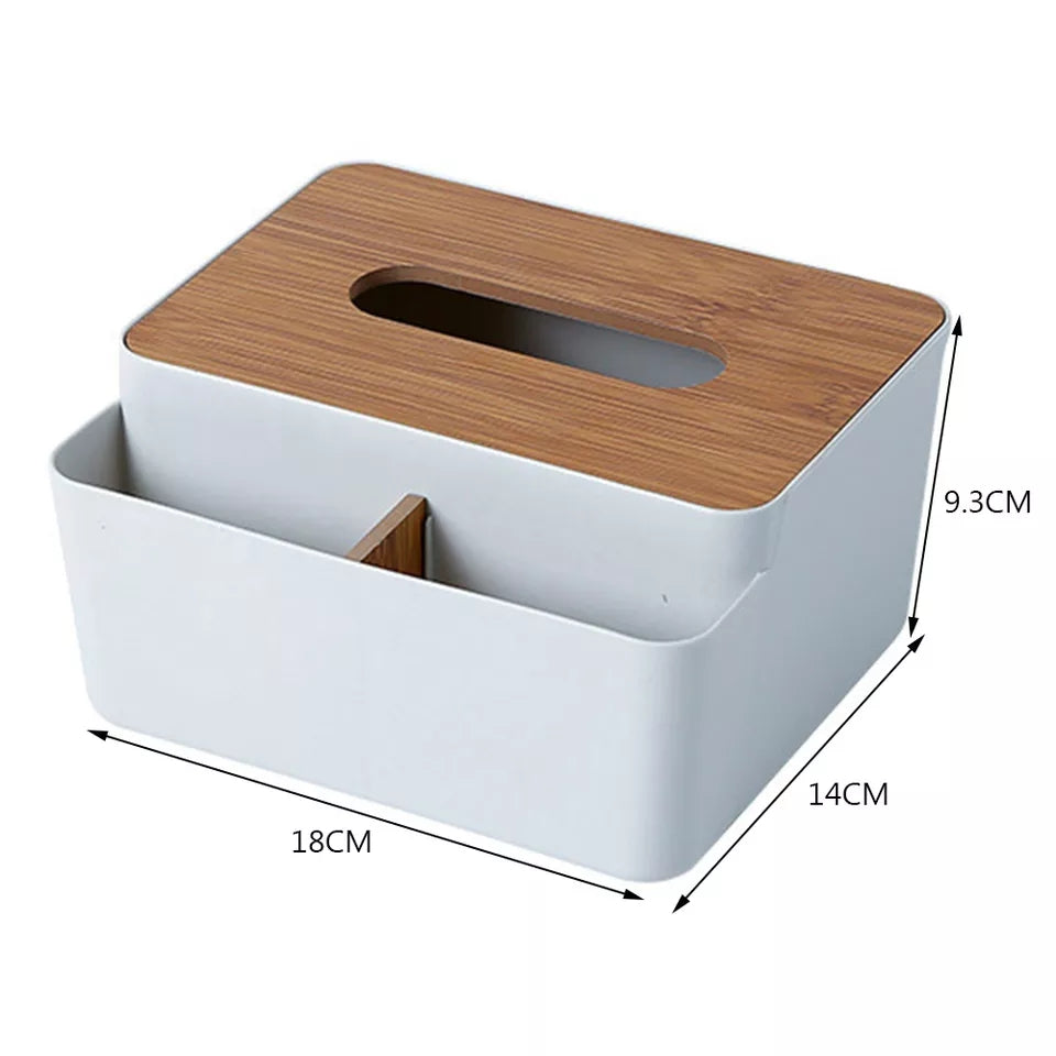 Wooden Top Tissue Box
