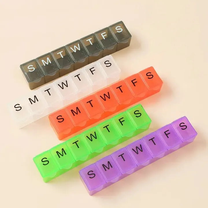 Weekly Organizer Box – Compact 7-Day Travel & Daily Essentials Case