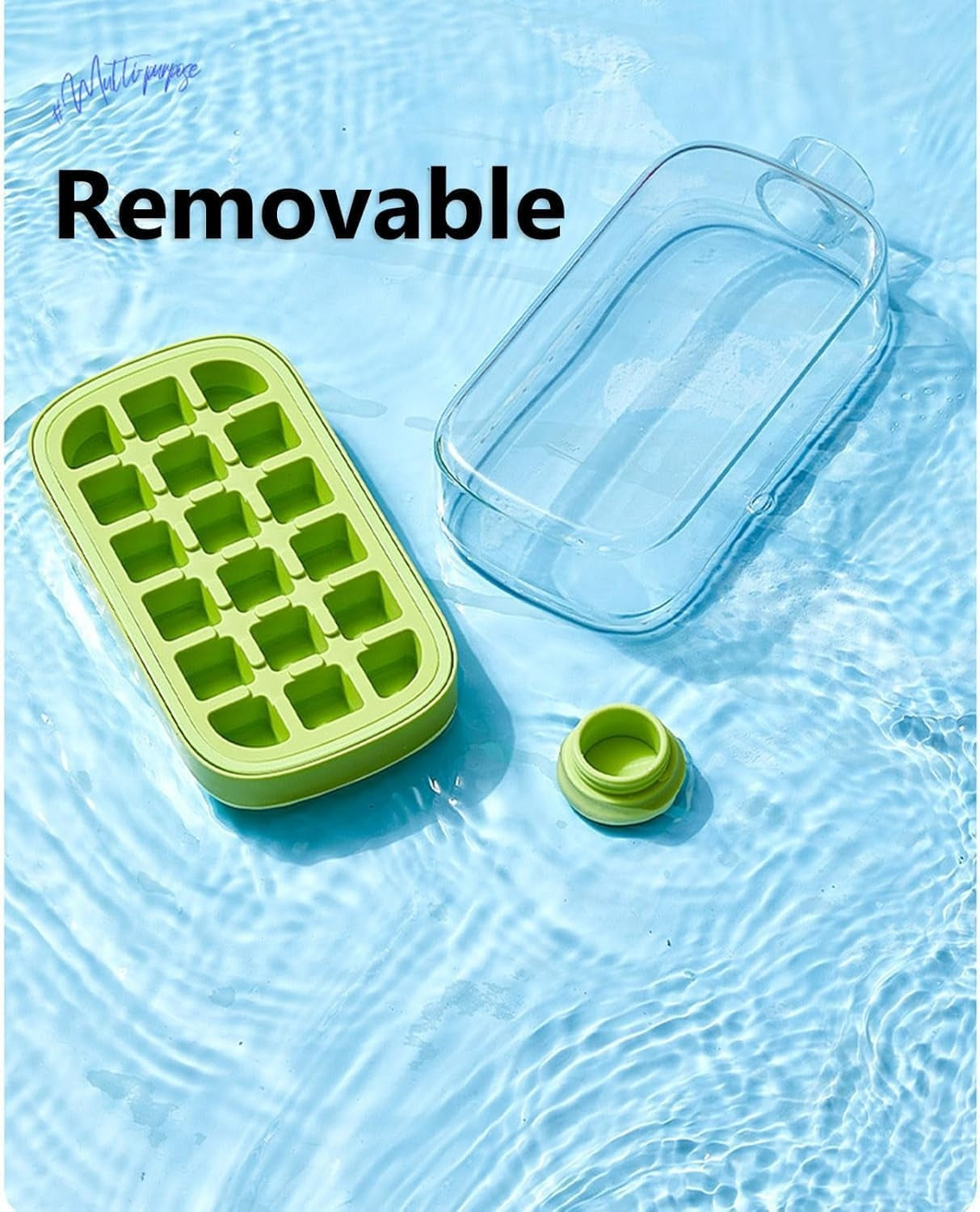 2 in 1 Ice Cube Bottle with Tray – Portable Ice Maker & Water Bottle