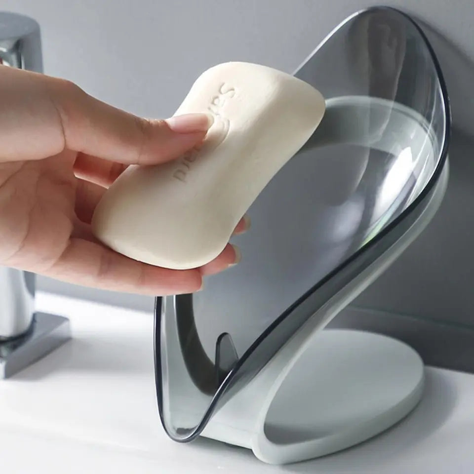 Soap Holder Leaf Shape – Self-Draining Bathroom & Kitchen Soap Dish