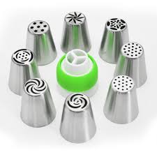 12-Piece Stainless Steel Cake Decorating Set with Nozzles & Reusable Pastry Bag