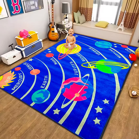 System Educational Rug for Kids – Shapes, Numbers & Letters Play Mat