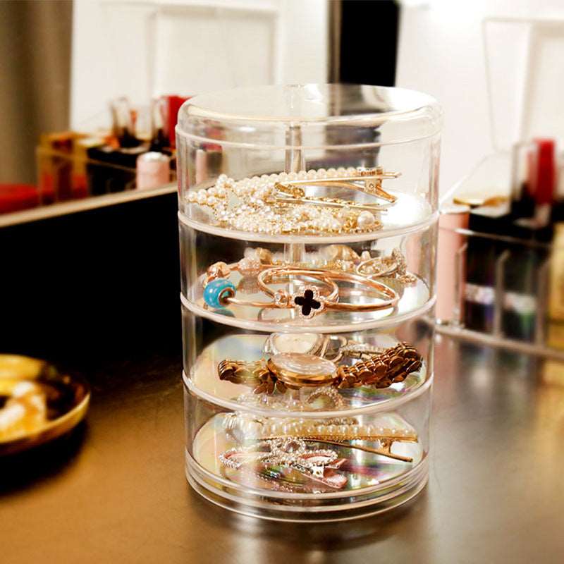 5‑Layer Rotating Jewelry Box | Transparent Acrylic Storage Organizer