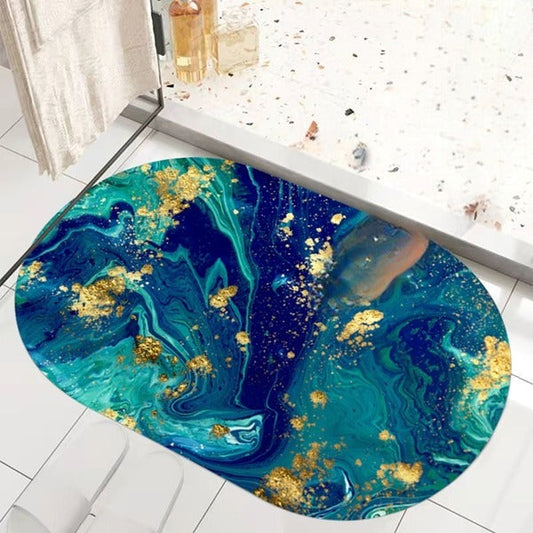 2PC Anti‑Slip Bathroom Mat – Fast‑Drying, Water‑Absorbent Floor Mat (Large 2.25 x 1.5 ft)