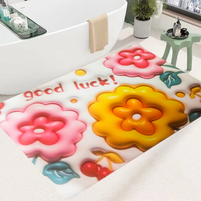 3D Flower Floor Mat – Quick Dry Diatomaceous Earth Bathroom Mat