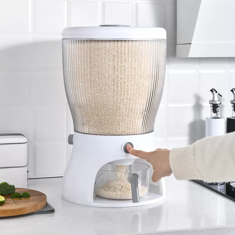 4 Part Rotating Cereal Dispenser | Multi‑Grain Kitchen Storage Organizer