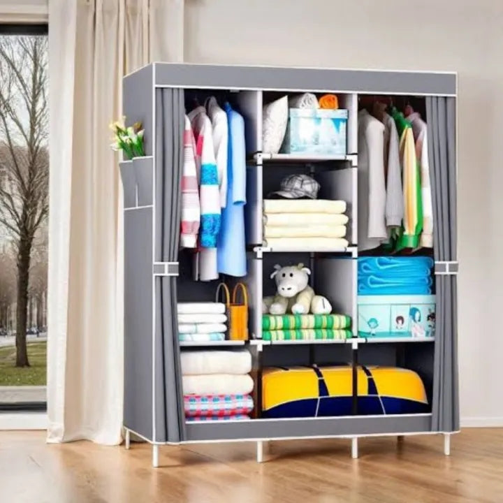 Wardrobe Folding Portable Clothing Storage Cabinet – Multi-Layer Organizer
