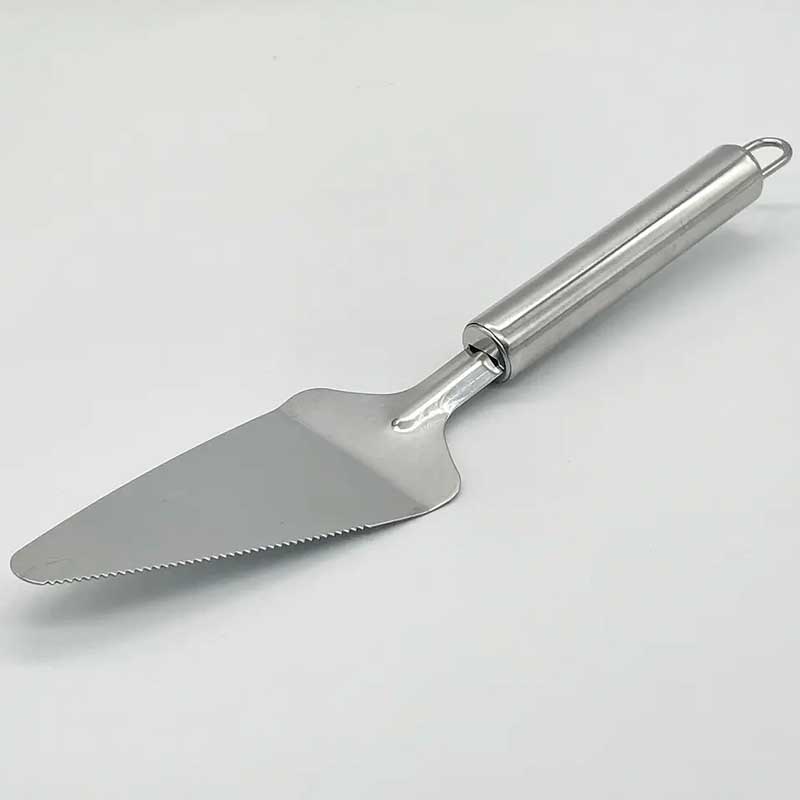 Stainless Steel Pizza and Cake Lifter with Side Cutter – Kitchen Baking Tool