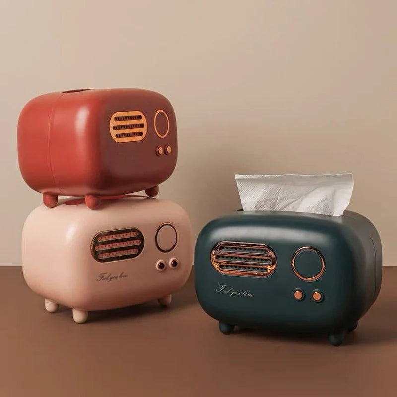 Vintage Radio Style Tissue Box
