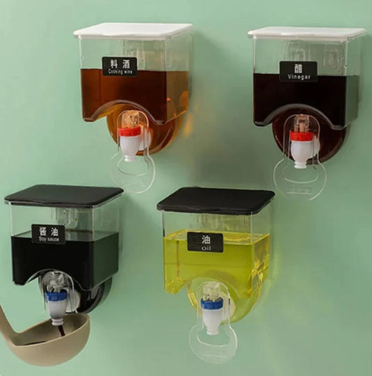 Wall-Mounted Oil Dispenser – Leak-Proof Liquid Seasoning Bottle for Kitchen