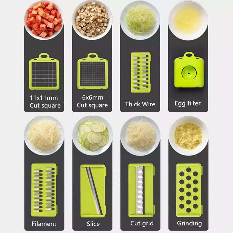 12‑in‑1 Multifunctional Vegetable Cutter | Chopper, Slicer & Dicer Set