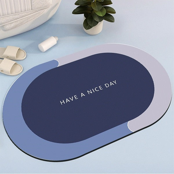 2PC Anti‑Slip Bathroom Mat – Fast‑Drying, Water‑Absorbent Floor Mat (Large 2.25 x 1.5 ft)