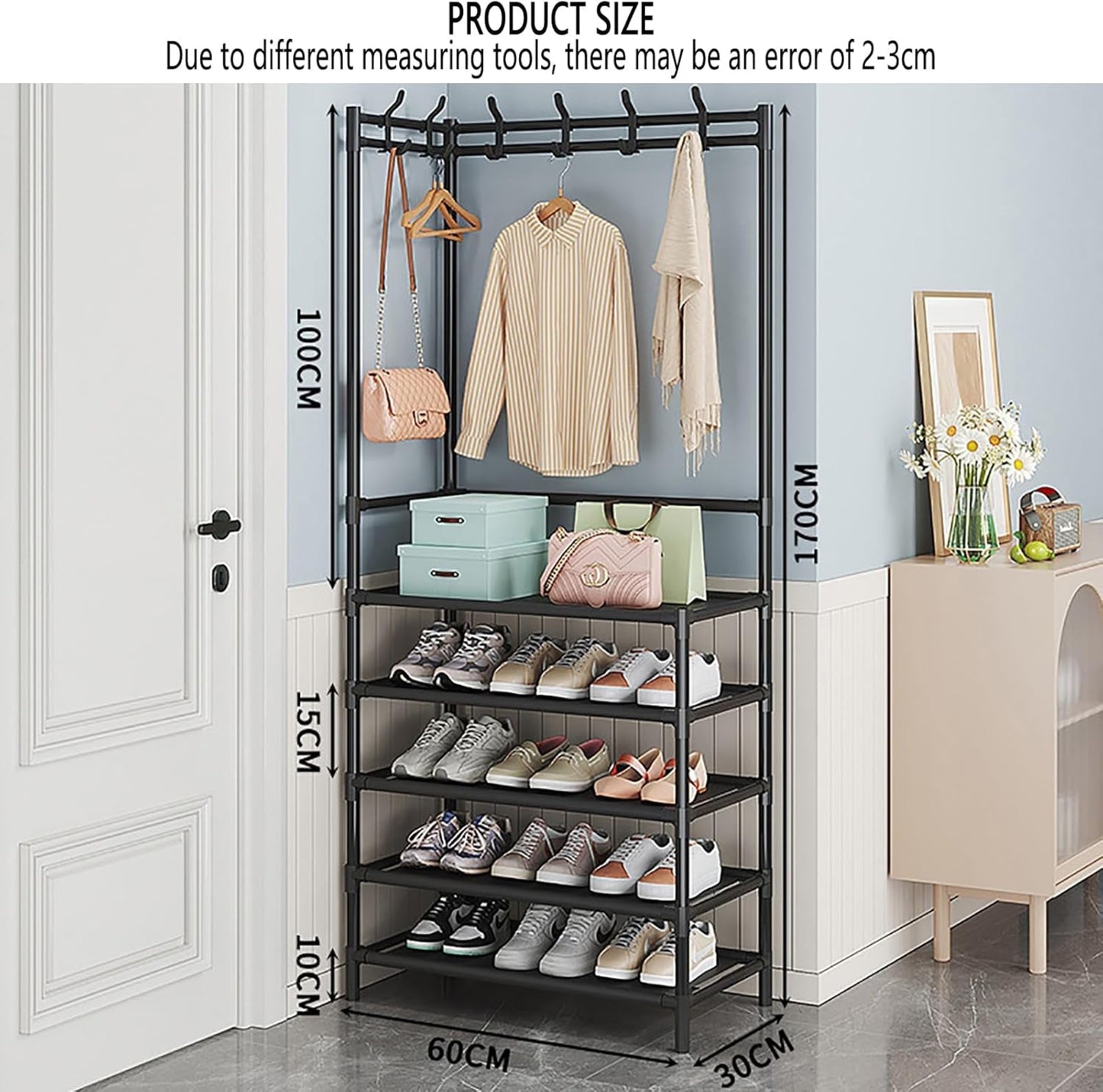 5-Layer Shoe Scape Corner Rack – Space-Saving Shoe Organizer