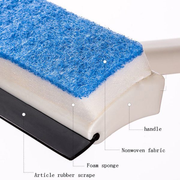 2-in-1 Window Cleaner Brush – Scrubber & Squeegee for Streak-Free Shine