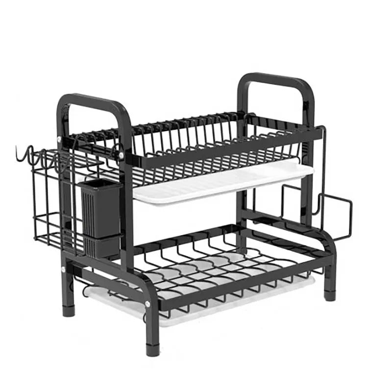 Stainless Steel 3-Tier Dish Rack – Durable Kitchen Organizer