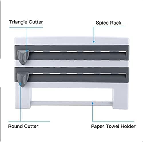 4‑in‑1 Kitchen Paper Dispenser – Wall Mounted Foil, Cling Wrap & Tissue Holder
