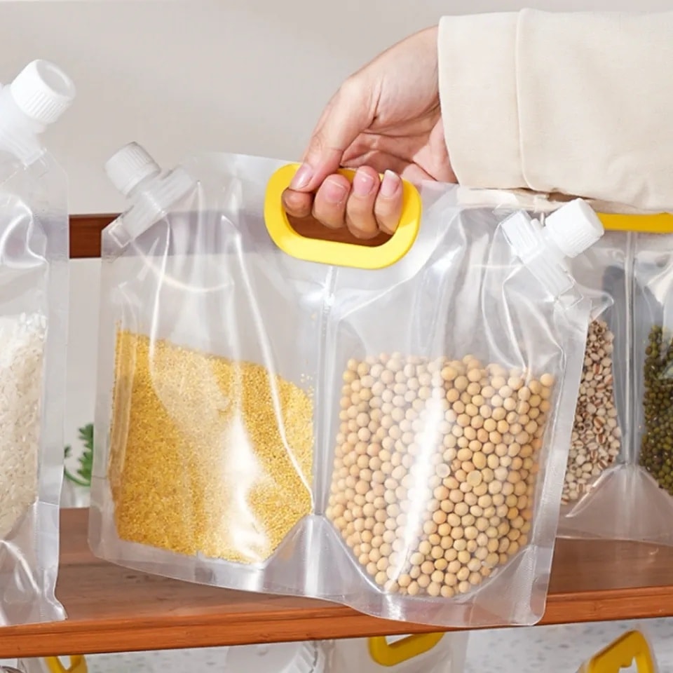 2‑in‑1 Reusable Food Storage Bag | Grain, Cereal & Dry Food Container