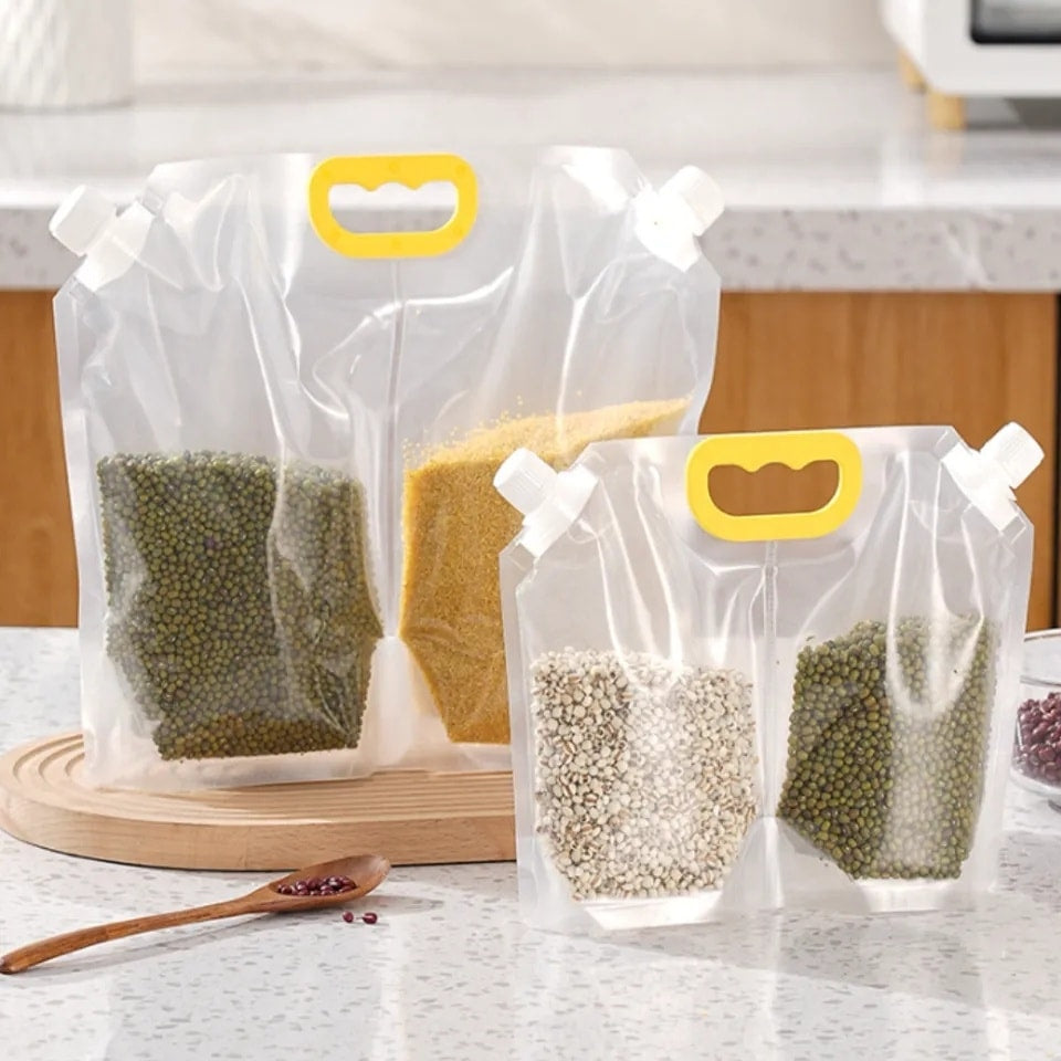 2‑in‑1 Reusable Food Storage Bag | Grain, Cereal & Dry Food Container