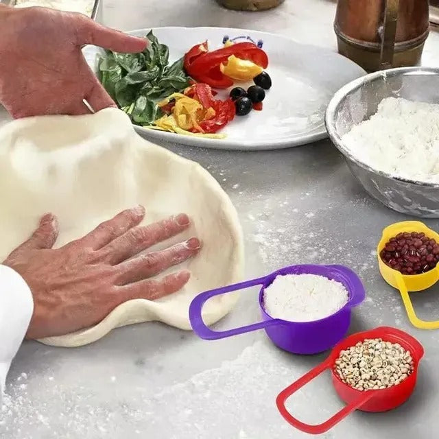 6 Pieces Measuring Spoons & Cups Set with Scale – Kitchen Baking Tools