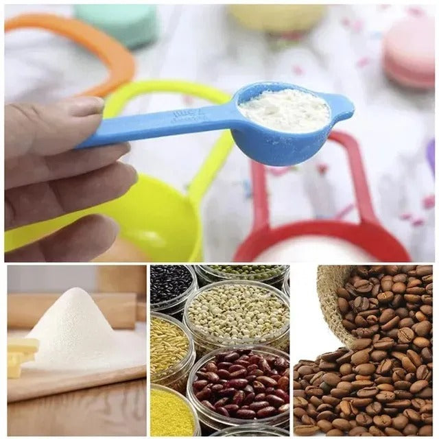 6 Pieces Measuring Spoons & Cups Set with Scale – Kitchen Baking Tools