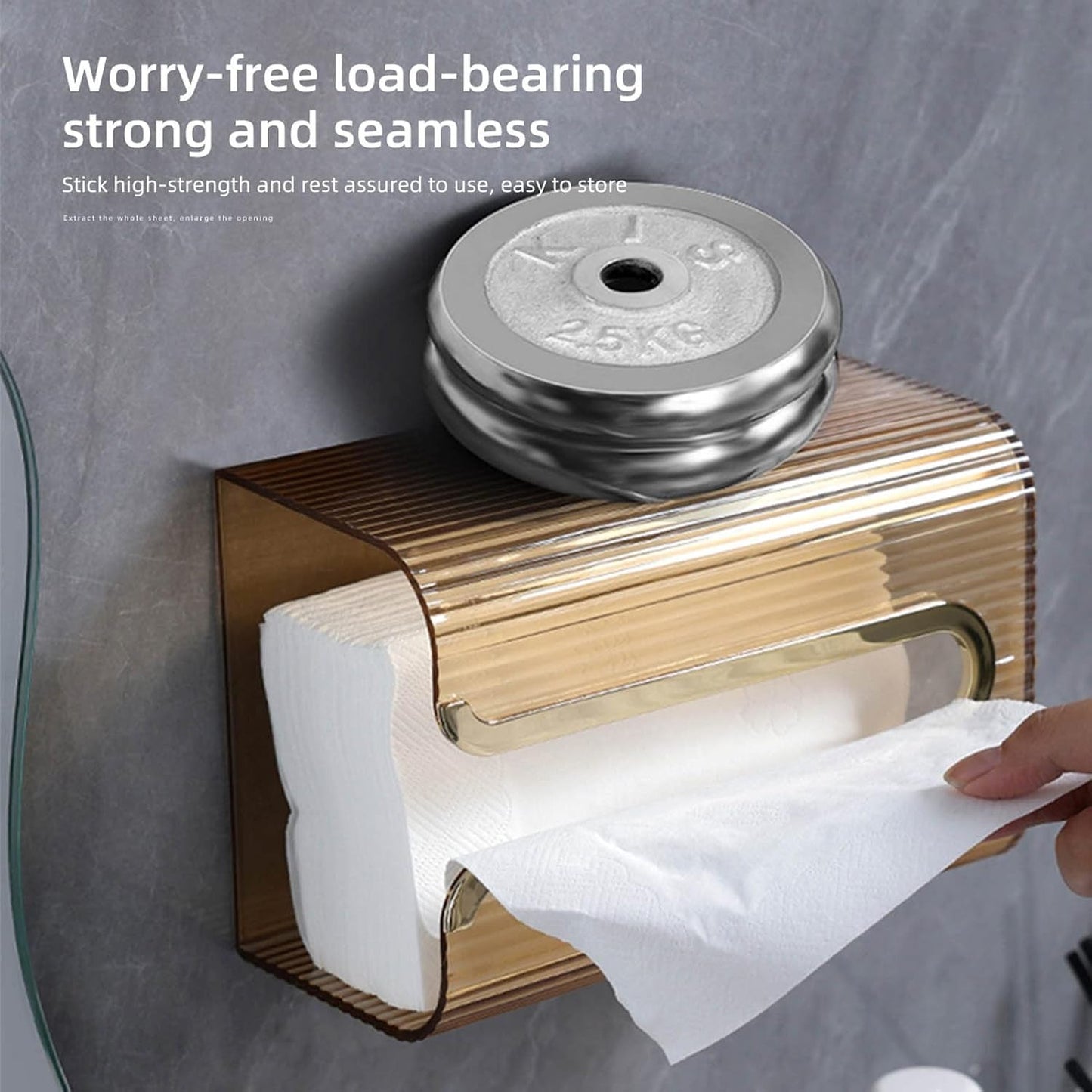 Wall Mounted Transparent Tissue Box – Clear Acrylic Tissue Holder for Bathroom, Kitchen & Office