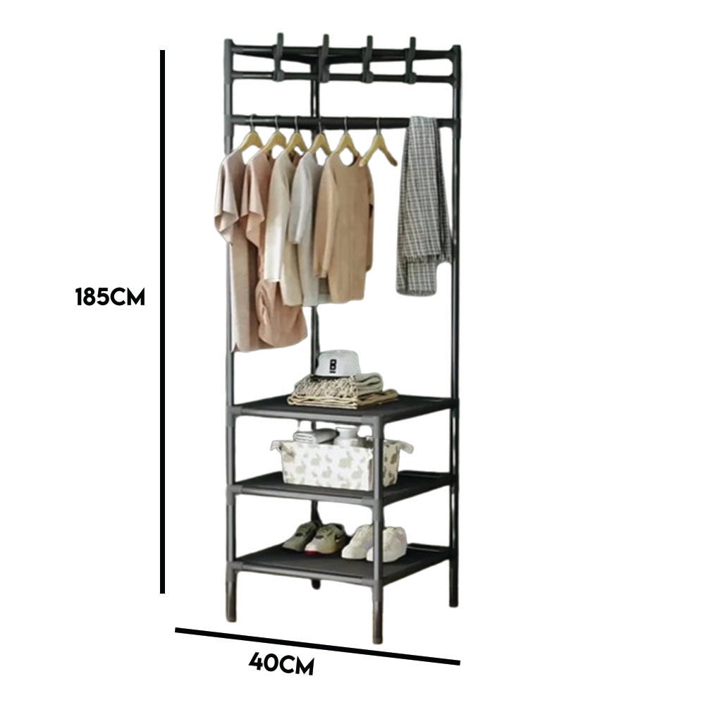 3-Layer Corner Clothes Rack – Space-Saving Organizer