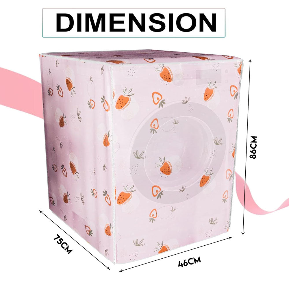 Washing Machine Cover – Strawberry Print Waterproof Protector