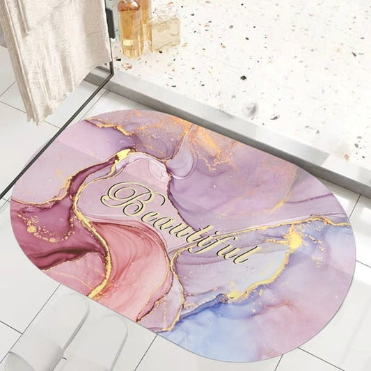 2PC Anti‑Slip Bathroom Mat – Fast‑Drying, Water‑Absorbent Floor Mat (Large 2.25 x 1.5 ft)