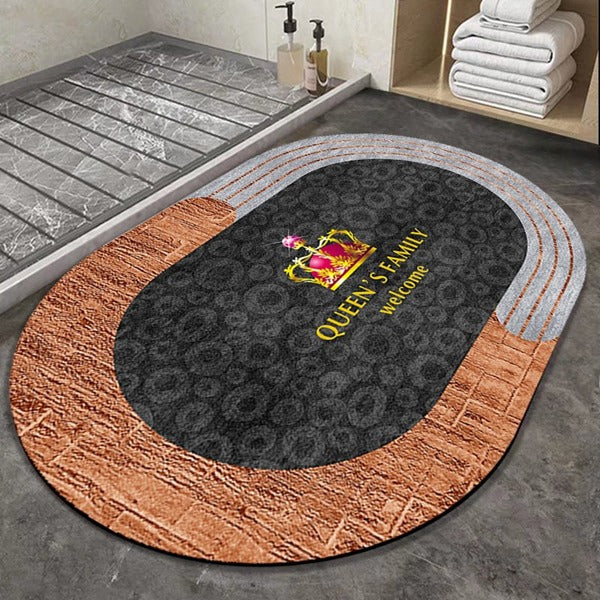 2PC Anti‑Slip Bathroom Mat – Fast‑Drying, Water‑Absorbent Floor Mat (Large 2.25 x 1.5 ft)
