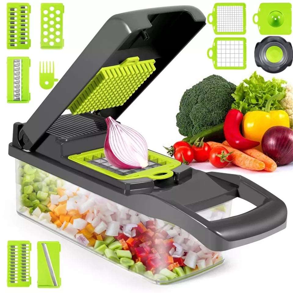 12‑in‑1 Multifunctional Vegetable Cutter | Chopper, Slicer & Dicer Set