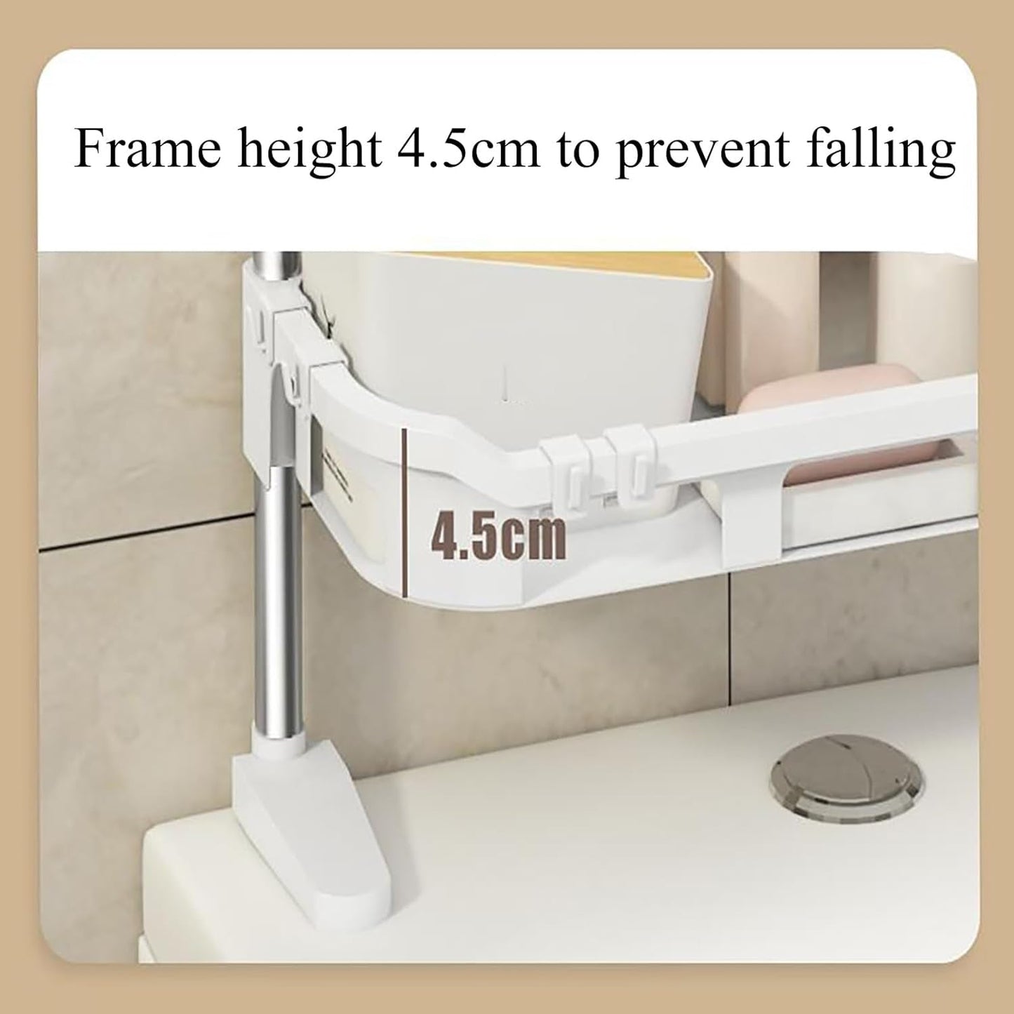 3-Tier Multifunctional Toilet Shelf – Over-The-Toilet Bathroom Organizer