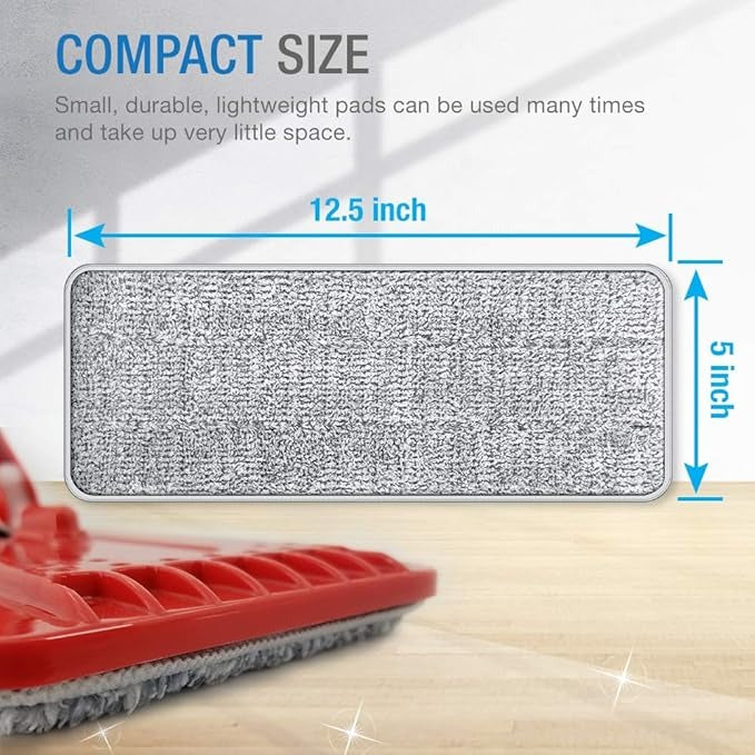 Washable Durable Replacement Microfiber Pads – Reusable Mop Cleaning Pads