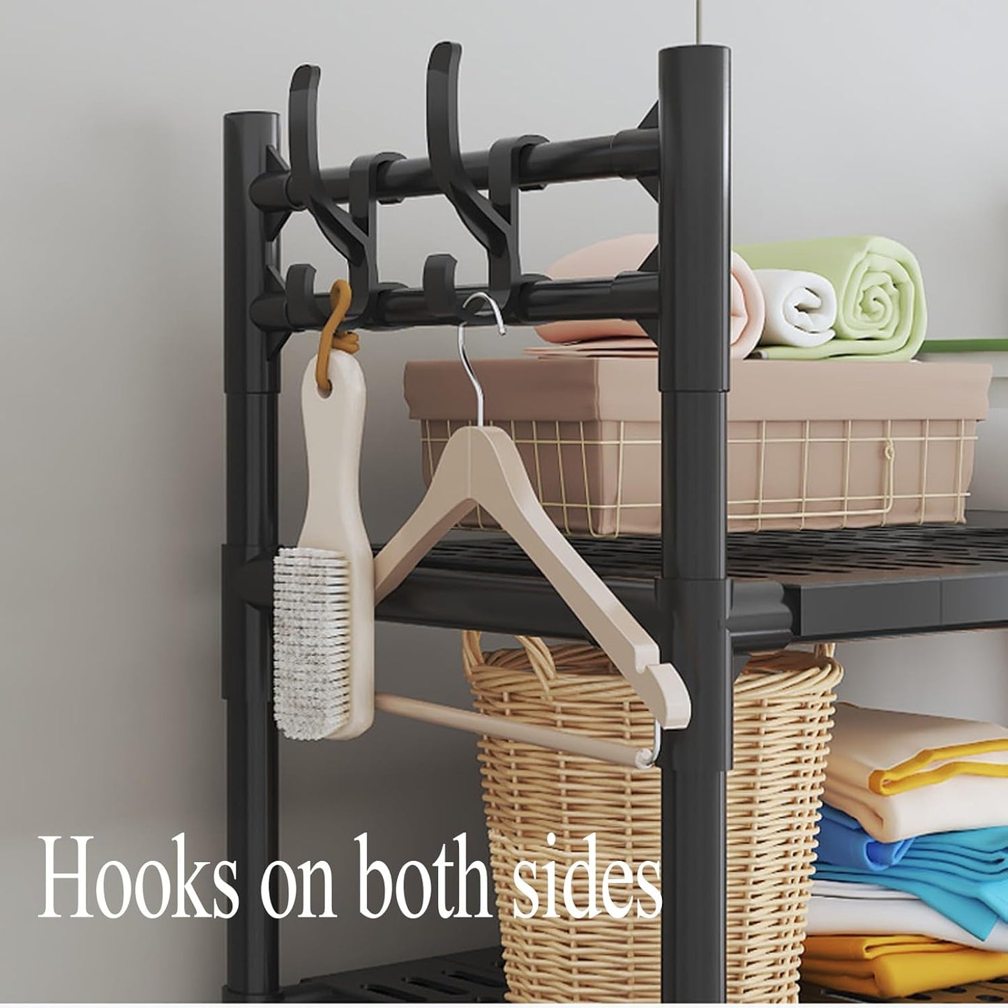 3-Tier Plastic & Carbon Steel Toilet Storage Rack – Bathroom Organizer