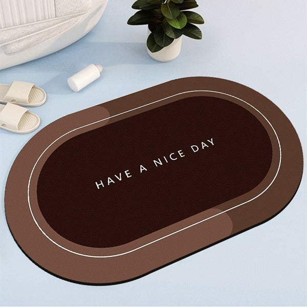 2PC Anti‑Slip Bathroom Mat – Fast‑Drying, Water‑Absorbent Floor Mat (Large 2.25 x 1.5 ft)