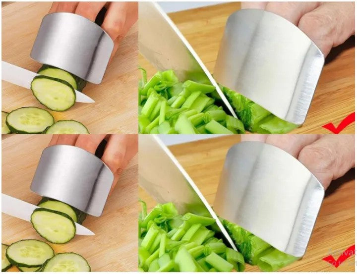 Stainless Steel Finger Guard – Portable Safe Vegetable Cutting Tool