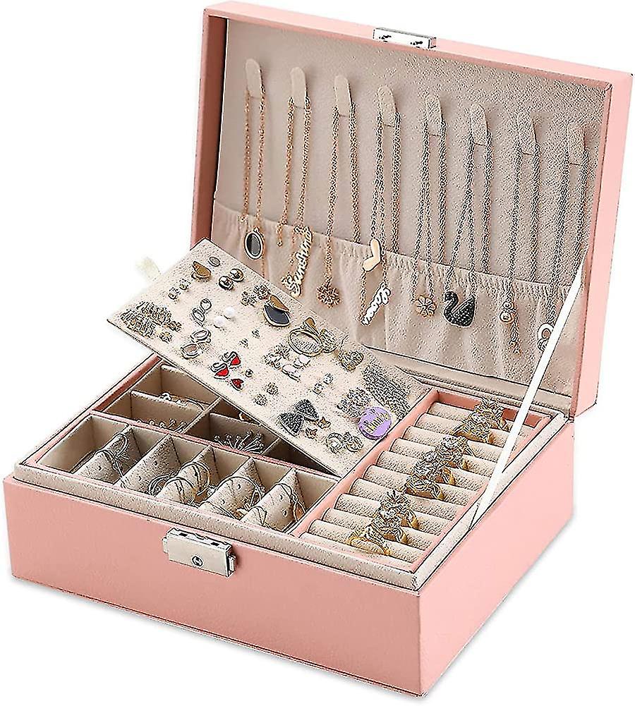 Two‑Layer Jewelry Box | Premium Jewelry Storage Organizer for Women