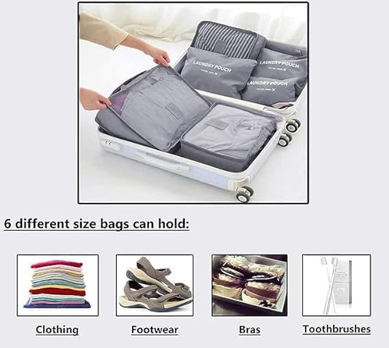 6in1 Travel Organizer Bags - Space‑Saving Suitcase Organizer Set