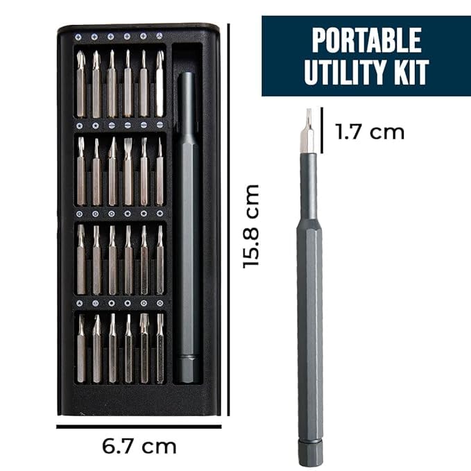 24‑in‑1 Compact Screwdriver Kit | High‑Precision Bits for Gadgets & Devices