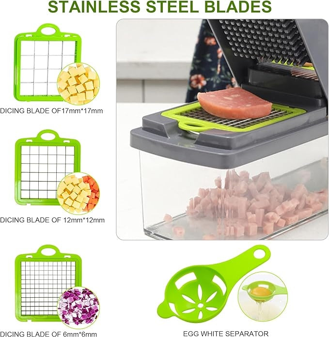 16-in-1 Multifunctional Vegetable Cutter | Chopper, Slicer, Grater & Dicing Tool