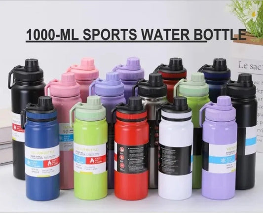 Stainless Steel Vacuum Bottle – 1000ml Insulated Water Flask