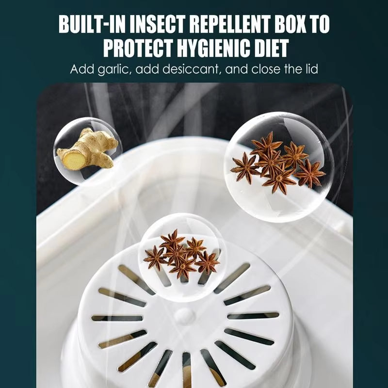 5kg 10kg Multi-Function Rice Bucket – Airtight Grain Storage Container