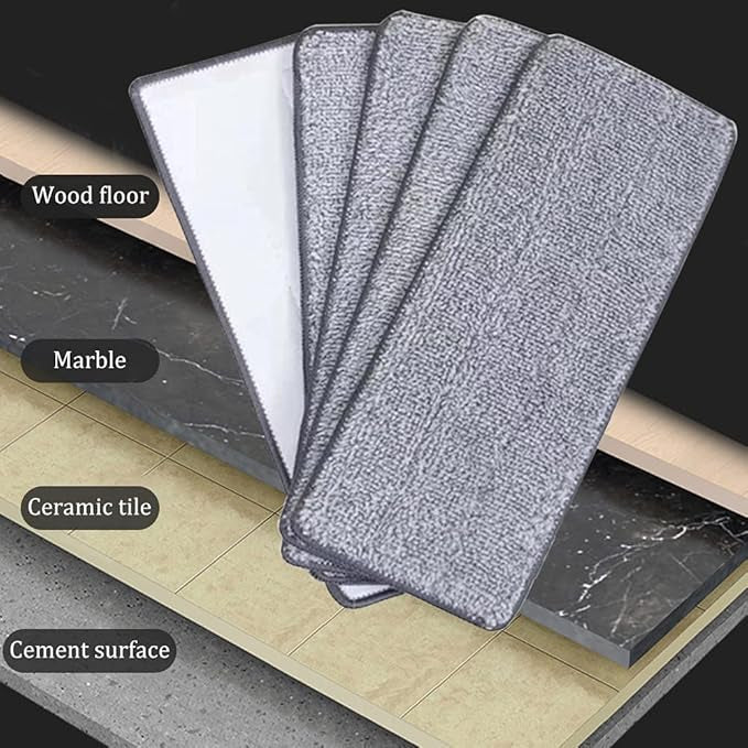 Washable Durable Replacement Microfiber Pads – Reusable Mop Cleaning Pads