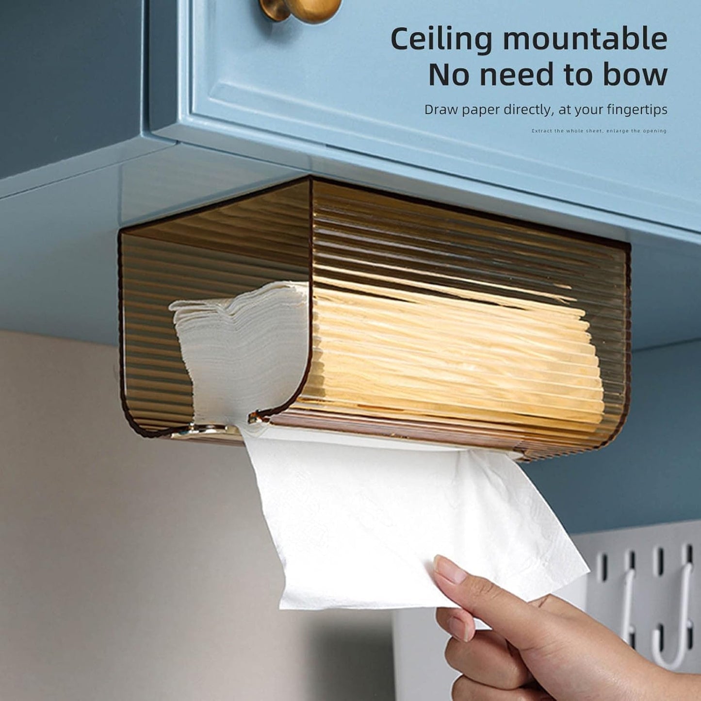 Wall Mounted Transparent Tissue Box – Clear Acrylic Tissue Holder for Bathroom, Kitchen & Office