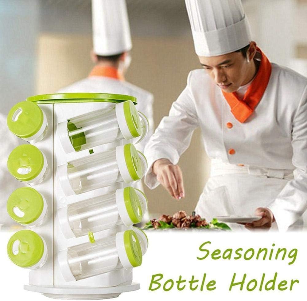 16 Pcs Rotating Spice Rack  – Waterproof & Easy Storage Spice Organizer