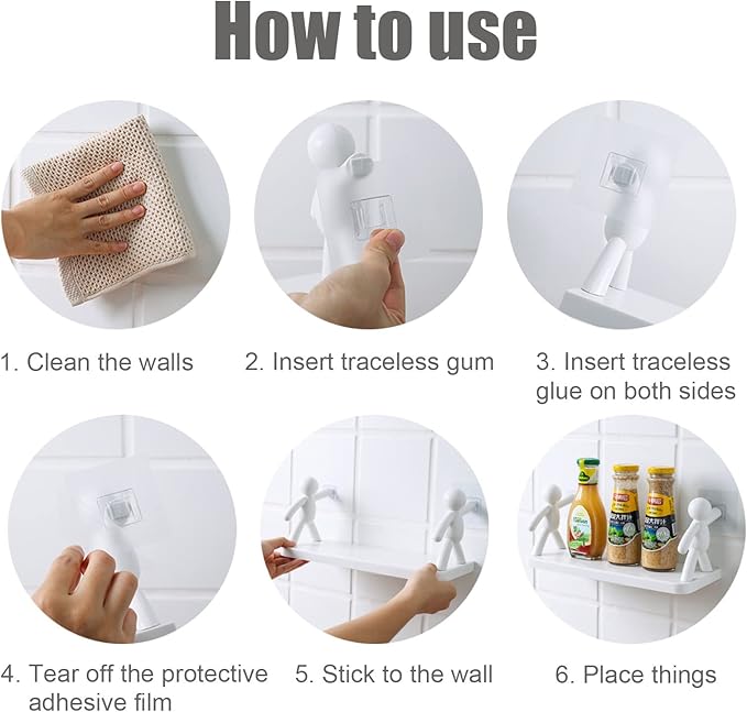 Wall Hanging Shelf Punch Free Humanoid Storage Shelf