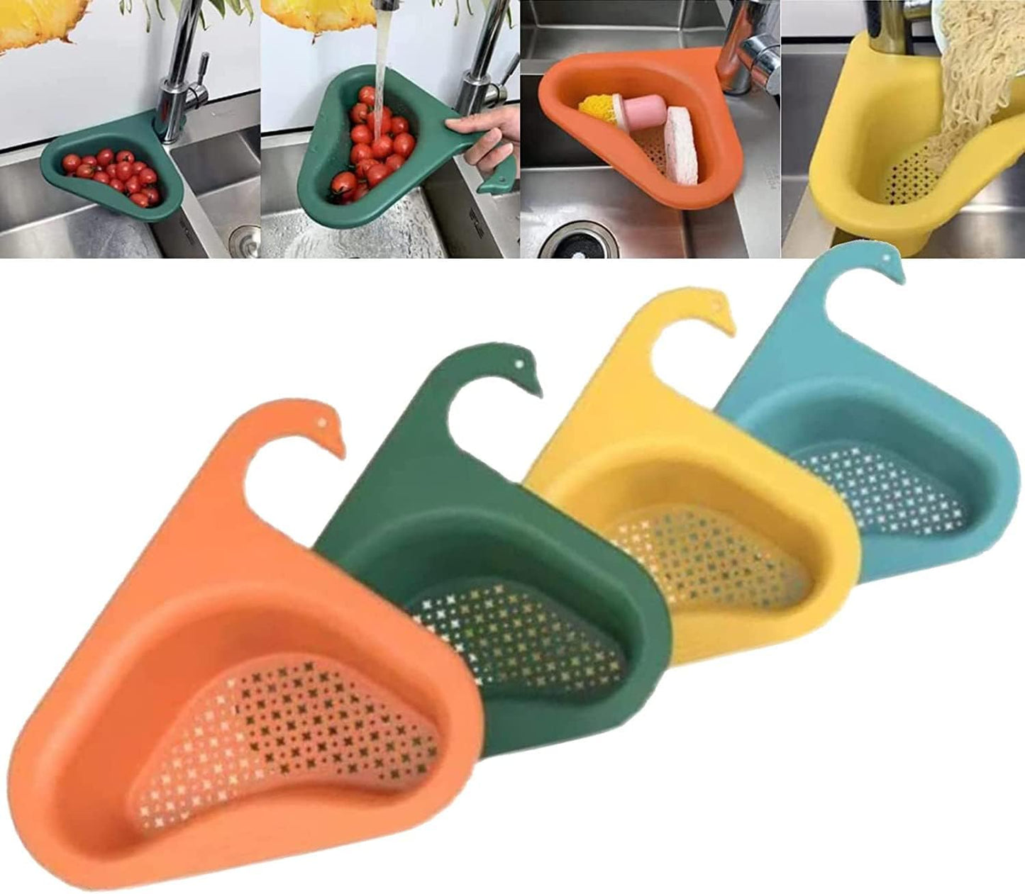 Triangle Sink Strainer Basket – Corner Kitchen Draining & Food Strainer