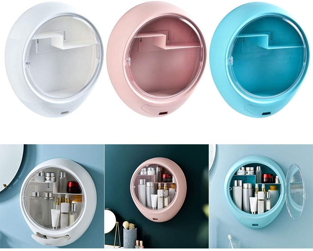 Wall-Mounted Oval Shape Organizer – Cosmetic & Accessory Storage Box