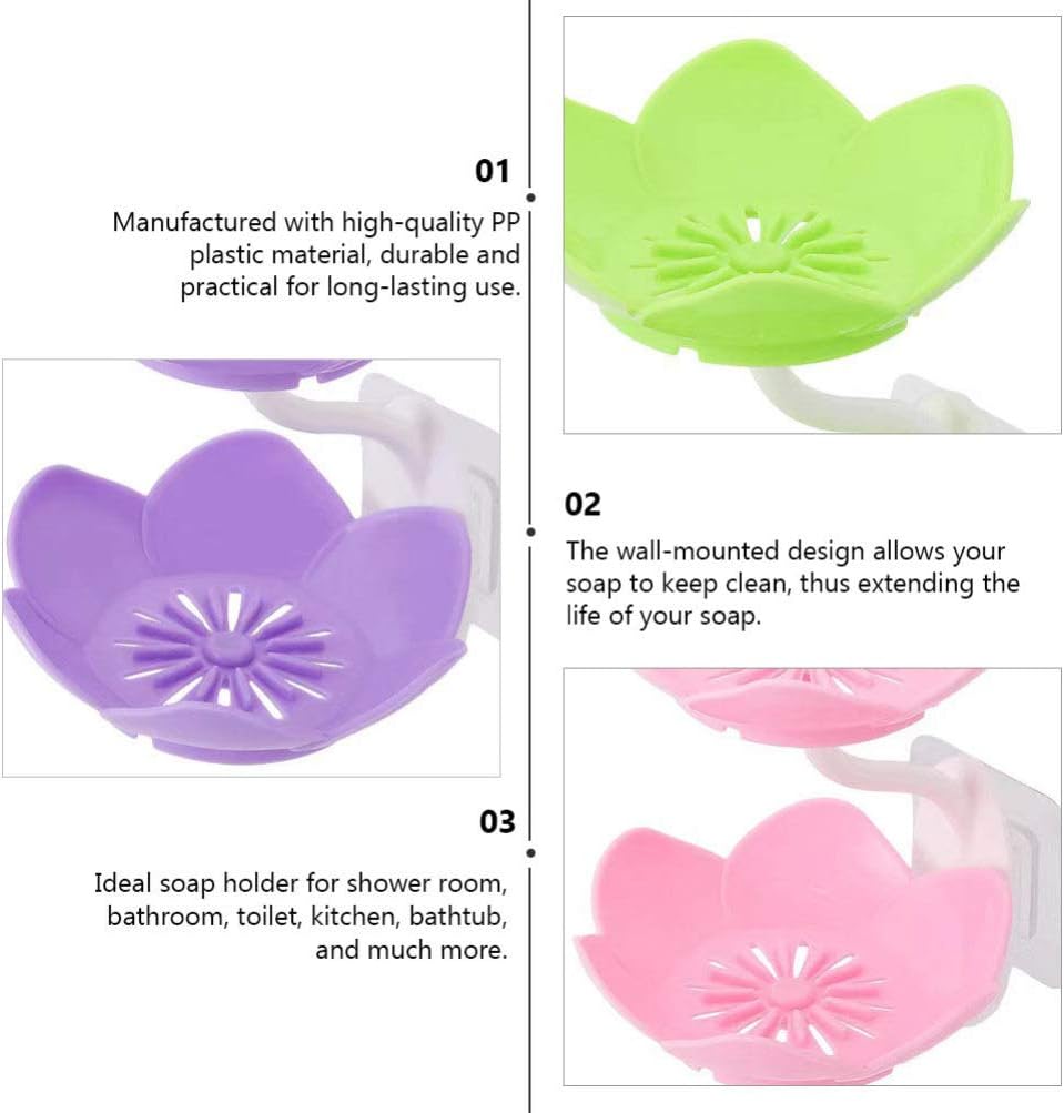 2 Layers Plastic Lotus Drain Soap Holder – Durable & Hygienic Soap Dish