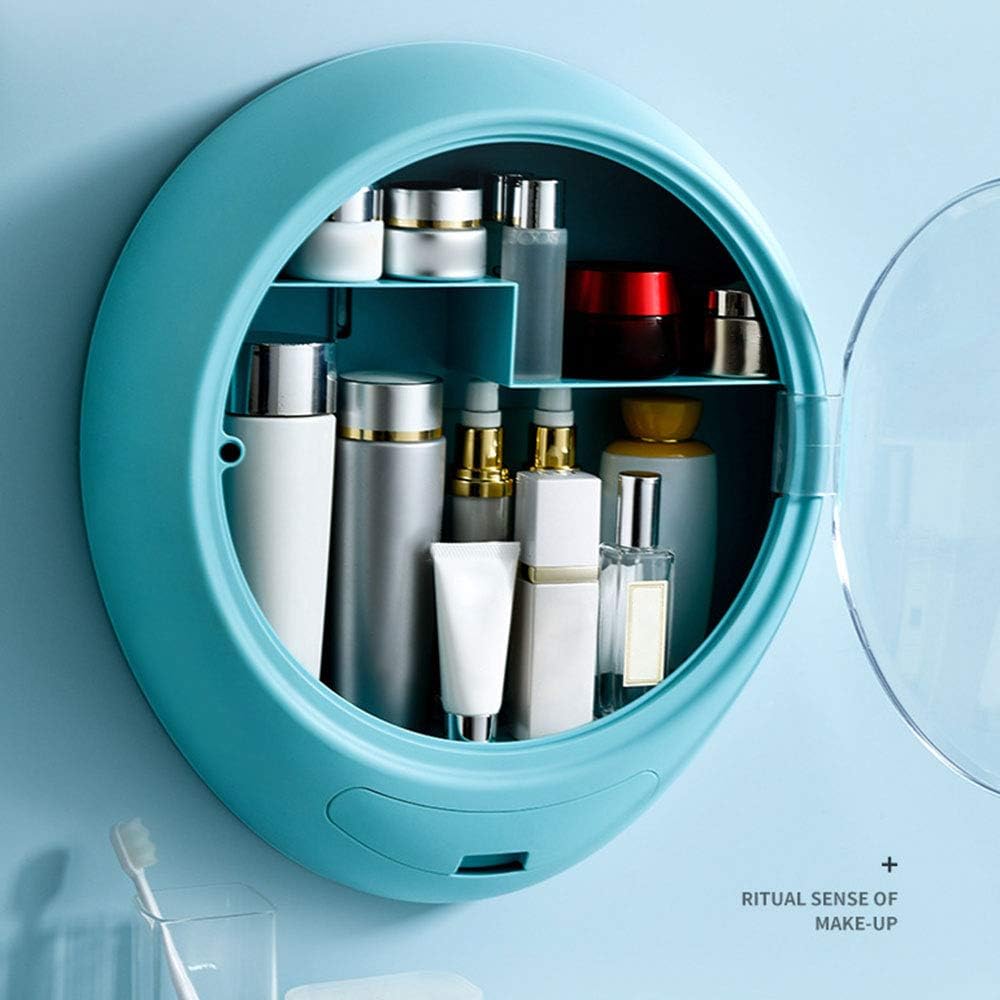 Wall-Mounted Oval Shape Organizer – Cosmetic & Accessory Storage Box