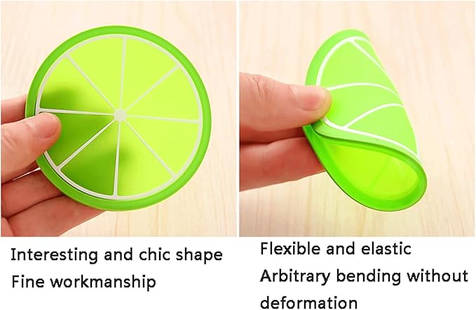 6 Pcs Jelly Color Fruit Shape Coasters – Colorful Drink Matsa